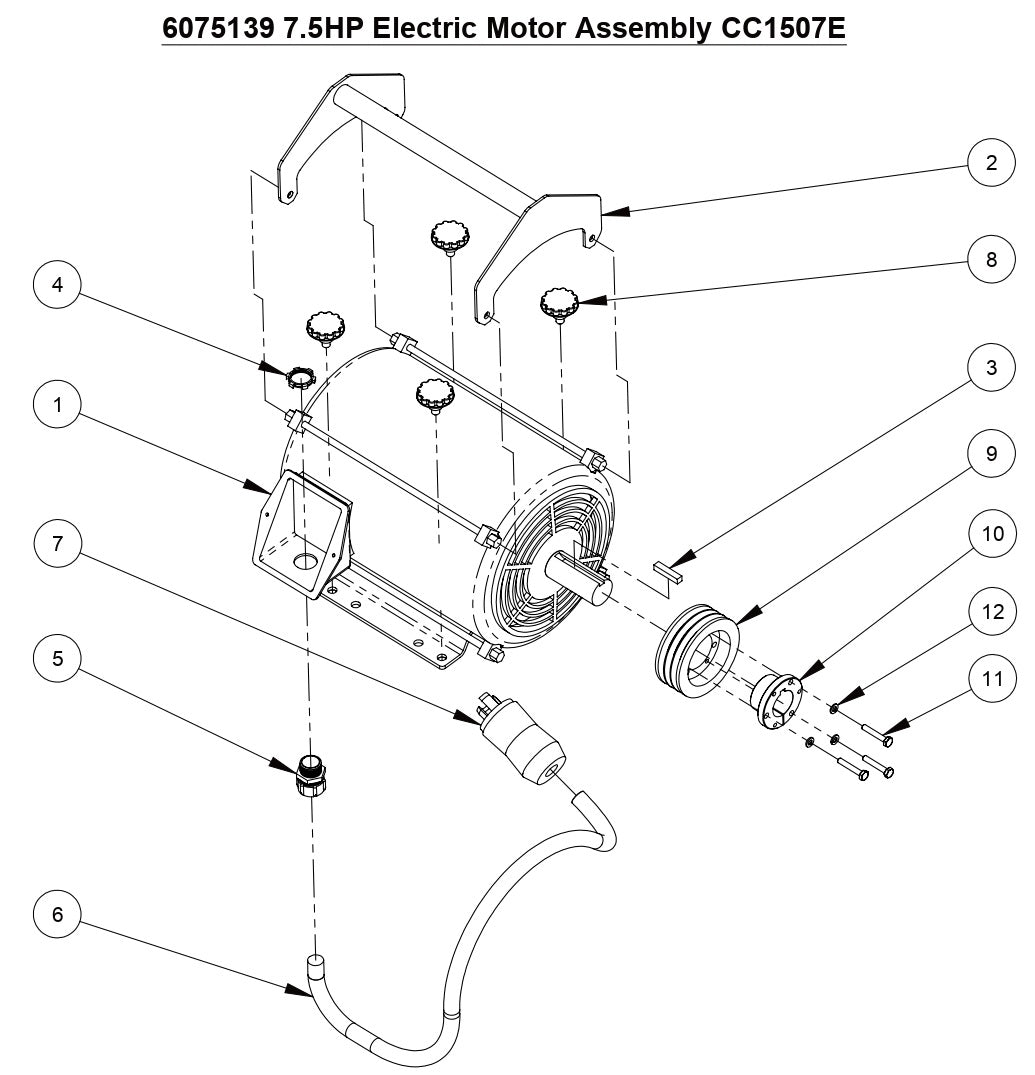 CC1507E Electric Motor Assembly