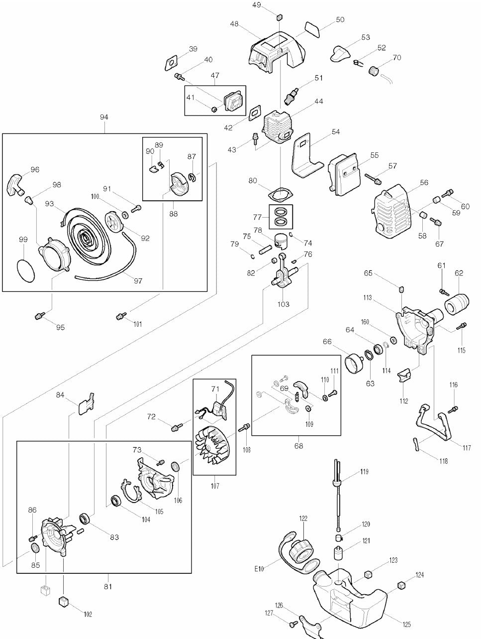 RBC260, RBC261 String Trimmer Assembly Part 2 by Makita
