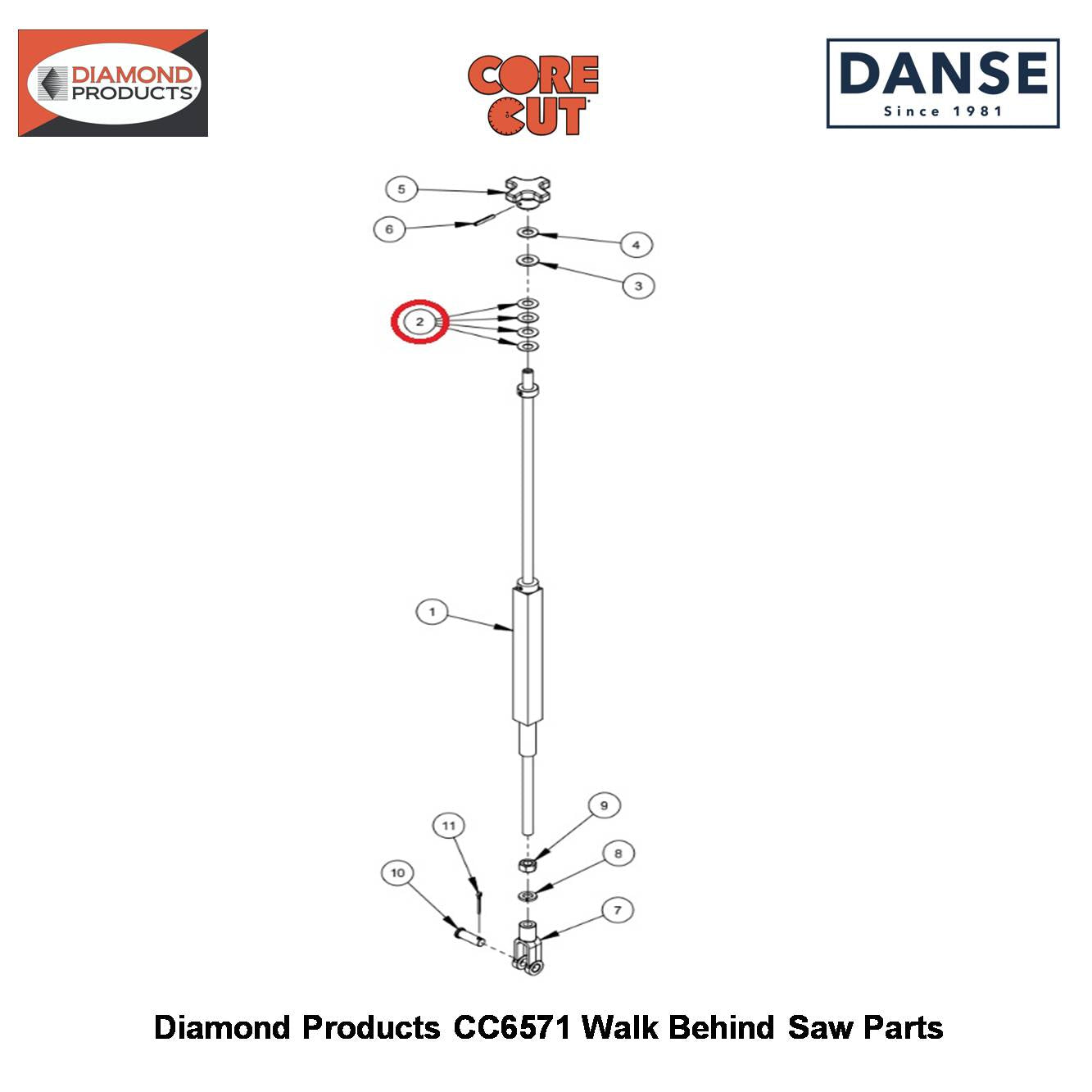 1/2" Belleville Washer 2900665 Fits Core Cut CC6571 Walk Behind Saw By Diamond Products