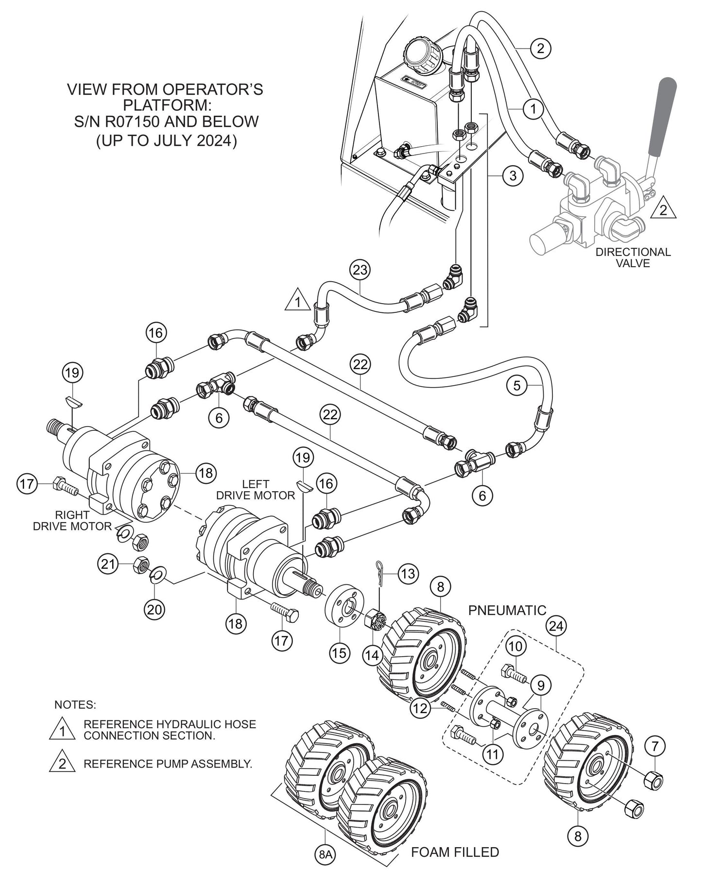 WBH-21EF White/Danfoss Hydraulic Drive 1 Assembly Parts by Multiquip Whiteman