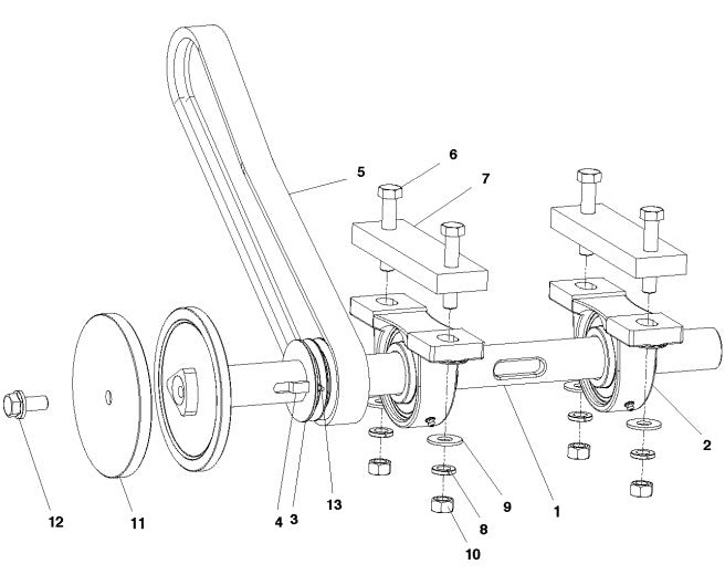 Blade Shaft Assembly parts-4000, 2015-10 By Husqvarna