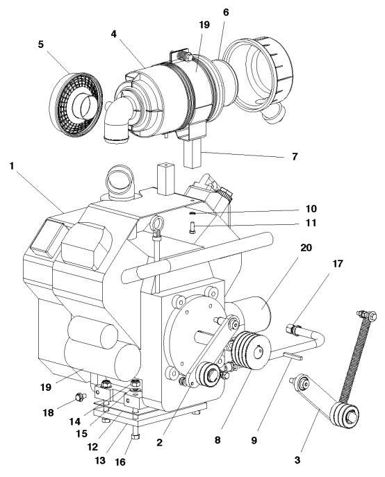 Engine Assembly parts-4000, 2015-10 By Husqvarna