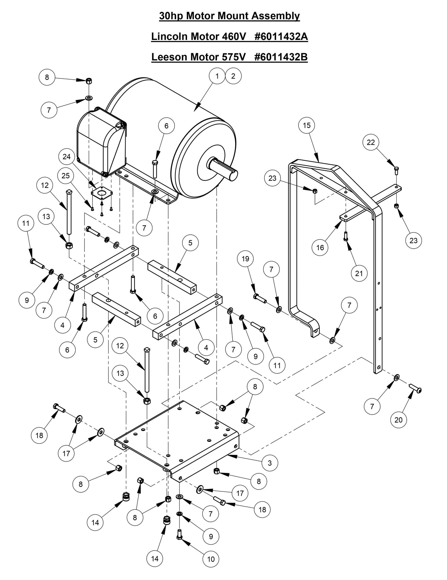 CC3500E (30HP Motor Mount Assembly)