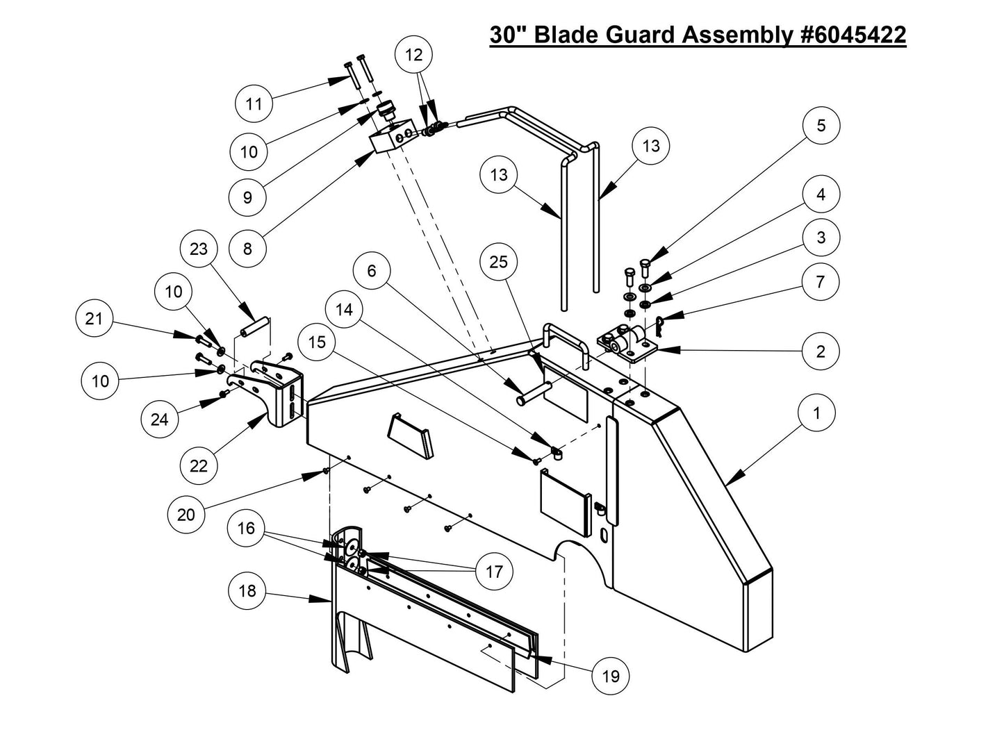 CC4144DXL 30'' Blade Guard Assembly
