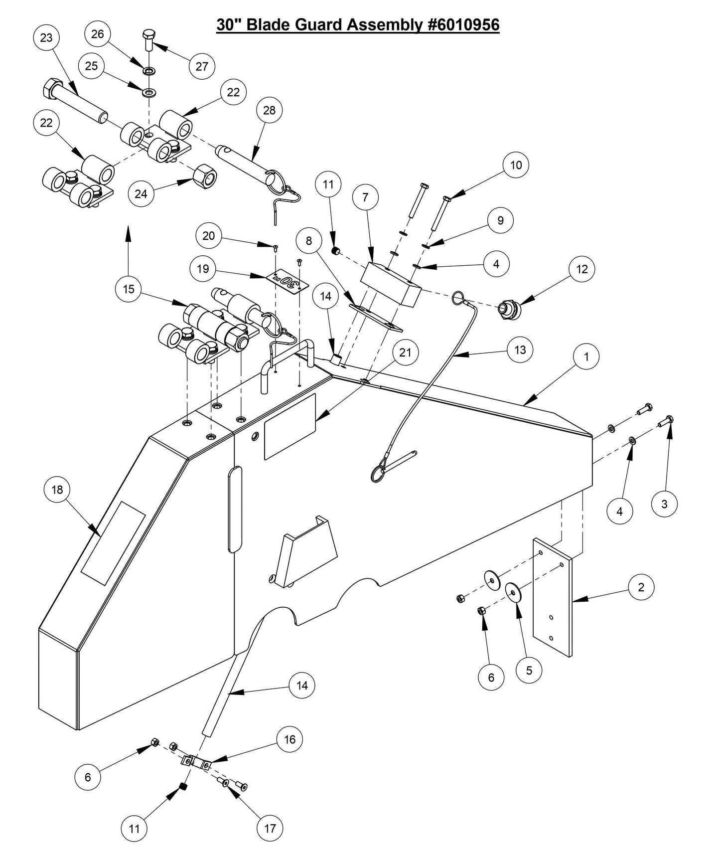 CC6566 30'' Blade Guard Assembly