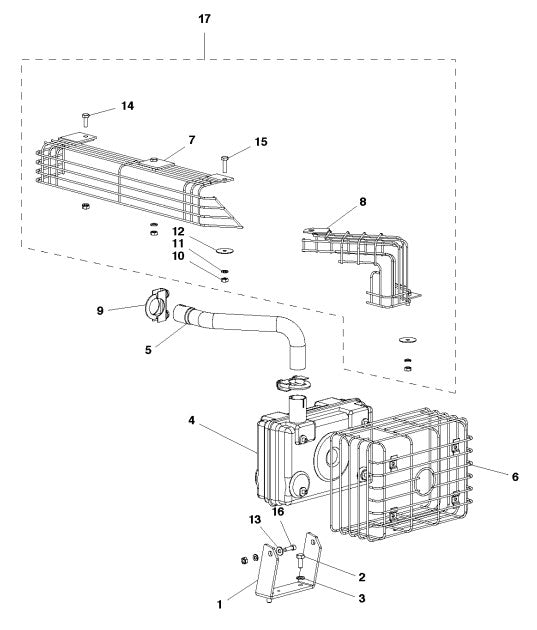 Exhaust System Assembly parts-4000, 2015-10 By Husqvarna