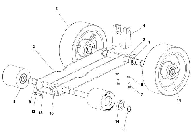 Front Wheel Carriage Assembly parts-4000, 2015-10 By Husqvarna
