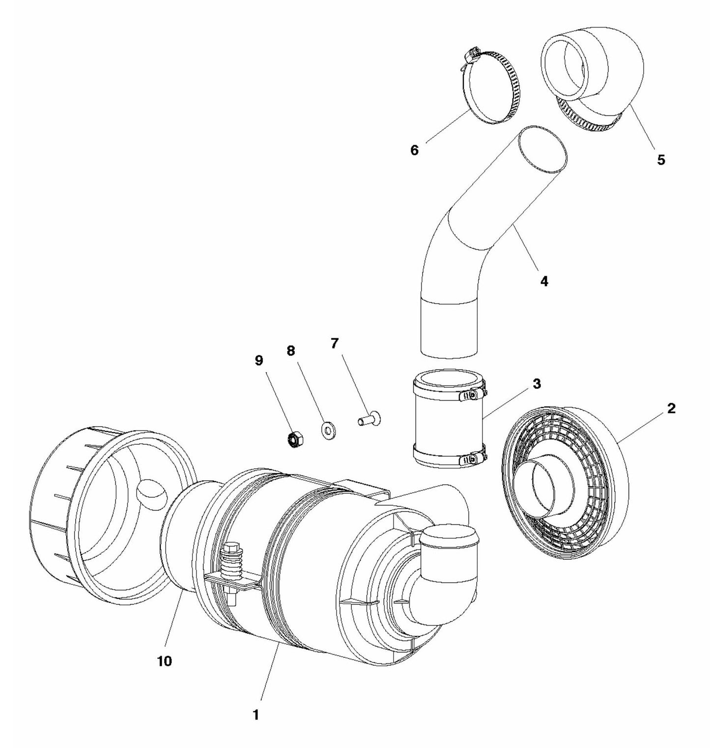 Soff Cut 5000 Intake System Assembly Parts by Husqvarna