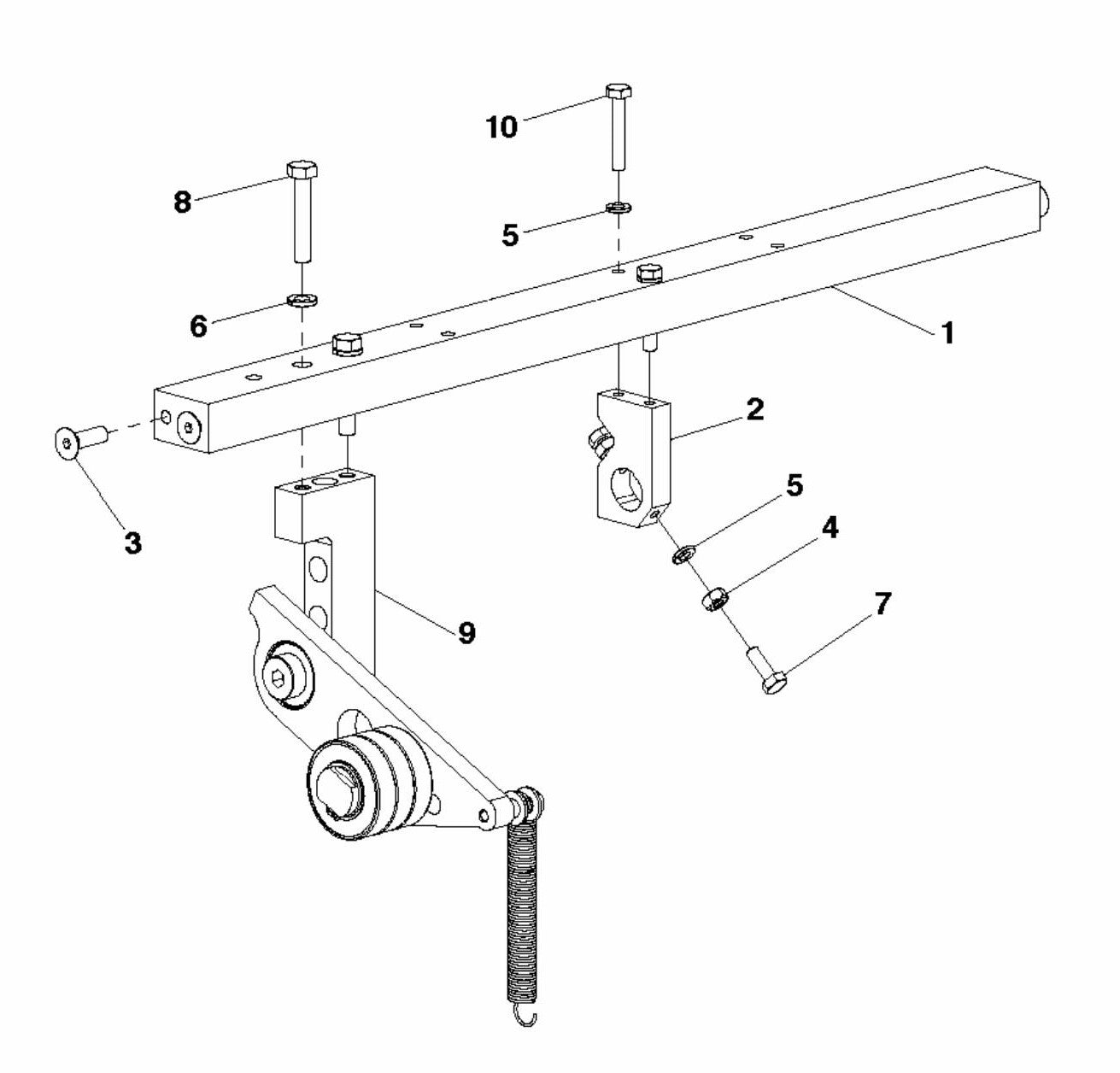 Soff Cut 5000 Pump Crossbar Assembly Parts by Husqvarna