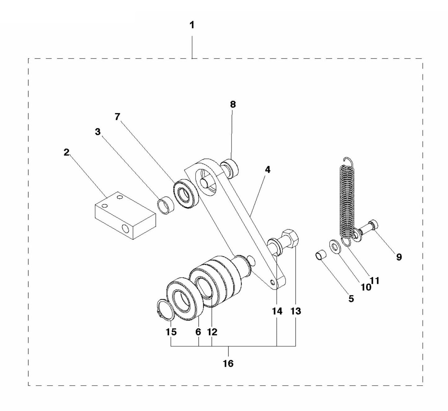 Soff Cut 5000 Blade Idler Pulley Assembly Parts by Husqvarna