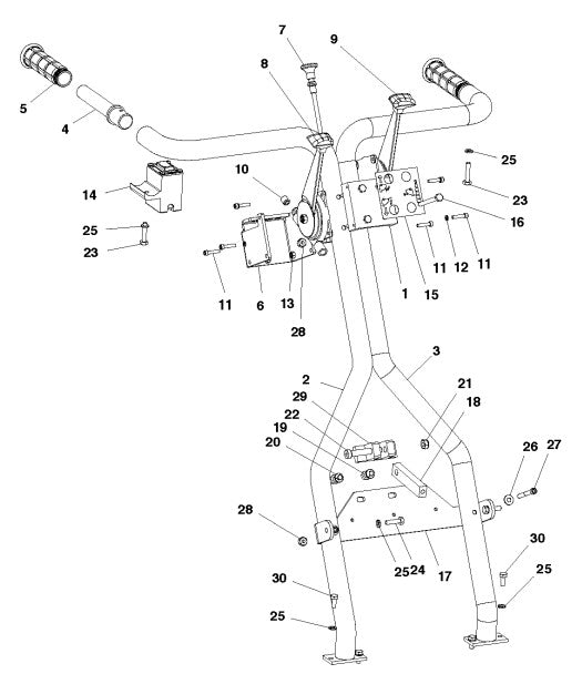 Handle Assembly parts-4000, 2015-10 By Husqvarna