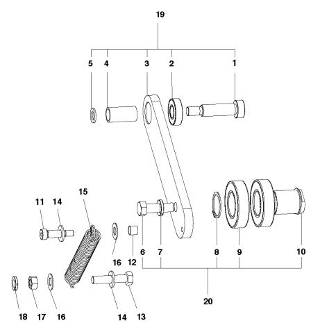 Pump Idler Pulley Assembly parts-4000, 2015-10 By Husqvarna