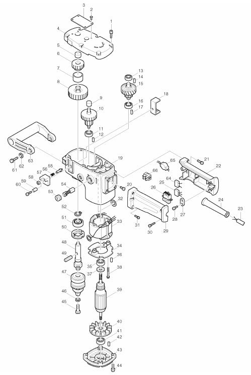 DA6301 Drill Assembly Parts By Makita