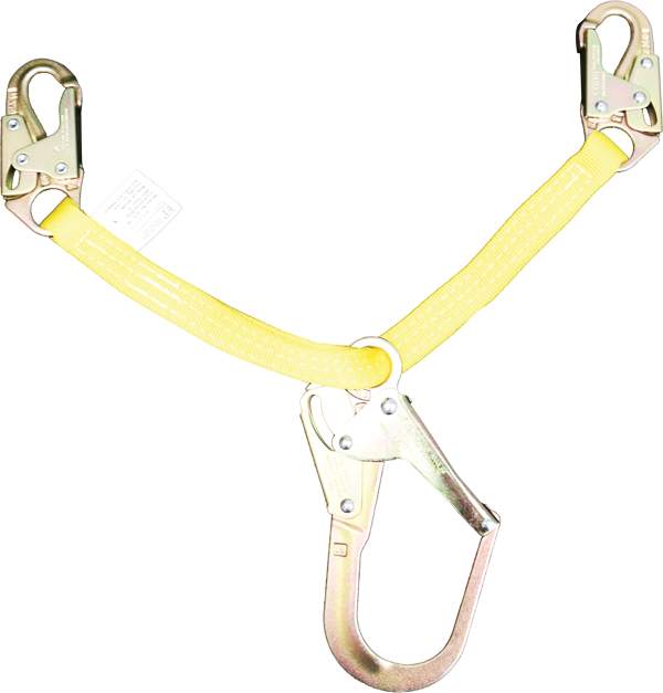 324-W 2 Ft. Web positioning assembly, no swivel Yellow by FrenchCreek Production