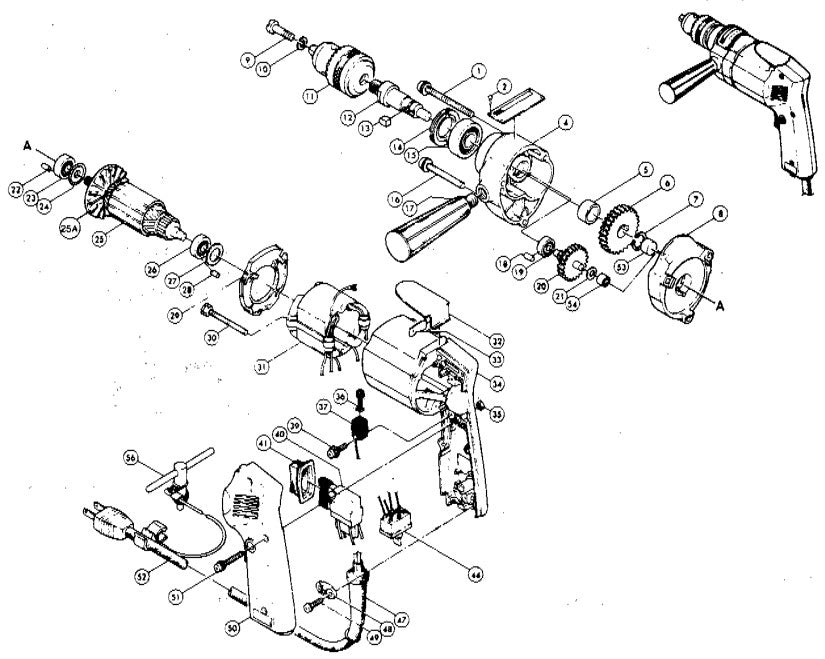 DP4700 Drill Assembly Parts By Makita