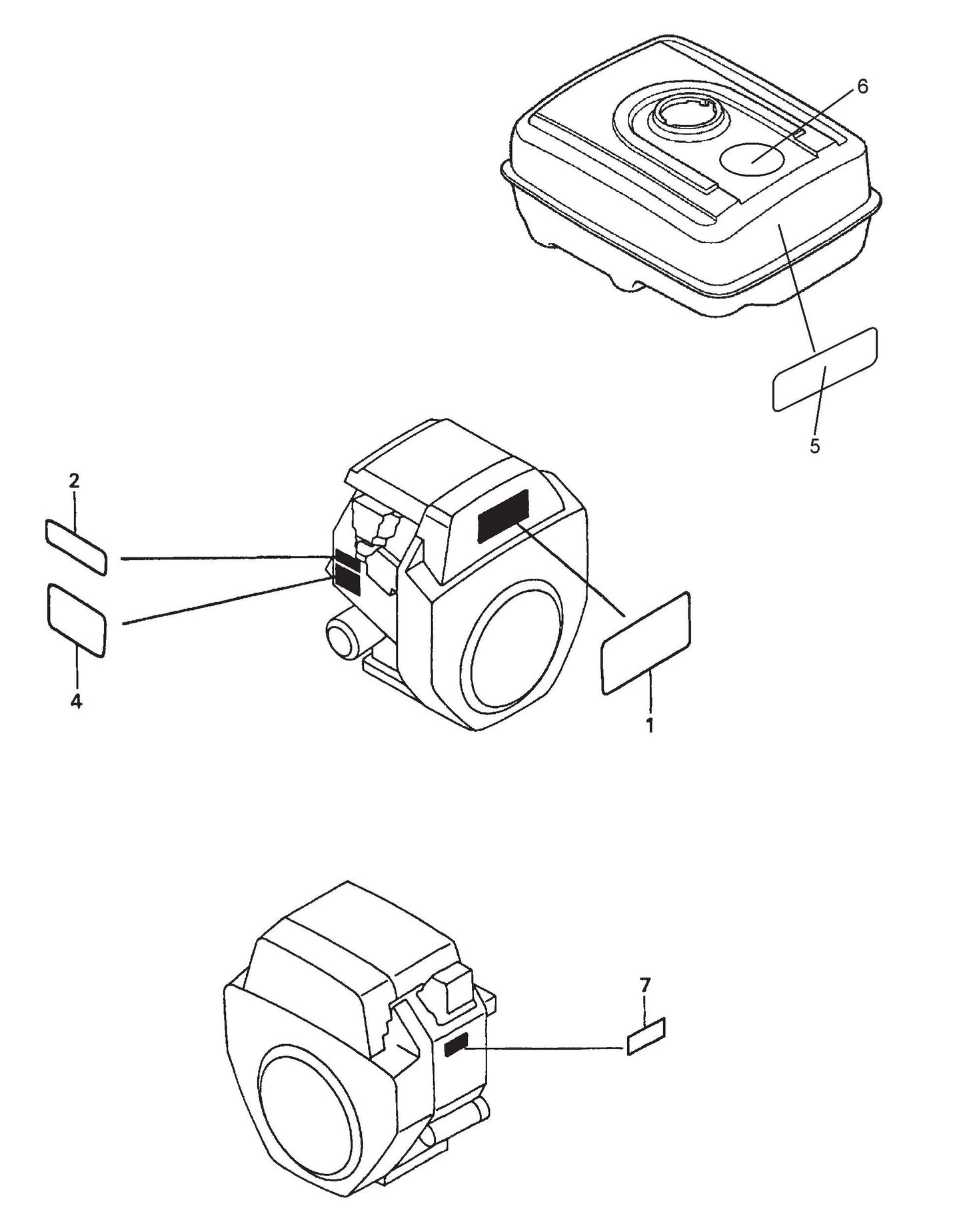 Honda GX620TXF2 Engine-Labels Assembly Parts For SP2 CE13H20 SCE13H20 SCE20H20 By Multiquip
