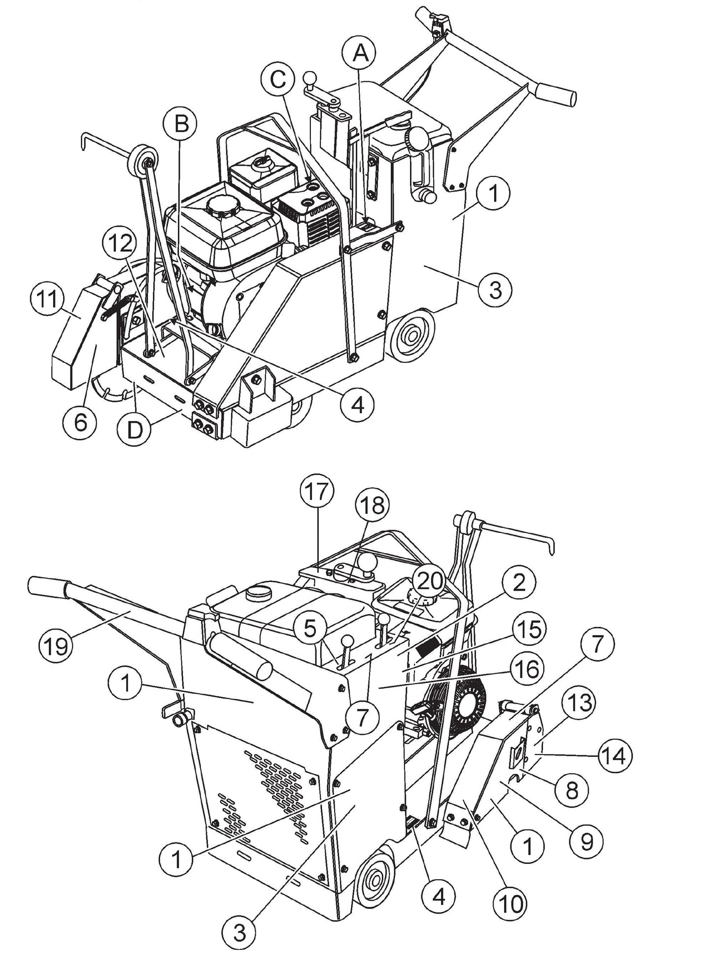 Saw- Name Plate And Decals Parts For SP2 CE13H20 SCE13H20 SCE20H20 By Multiquip