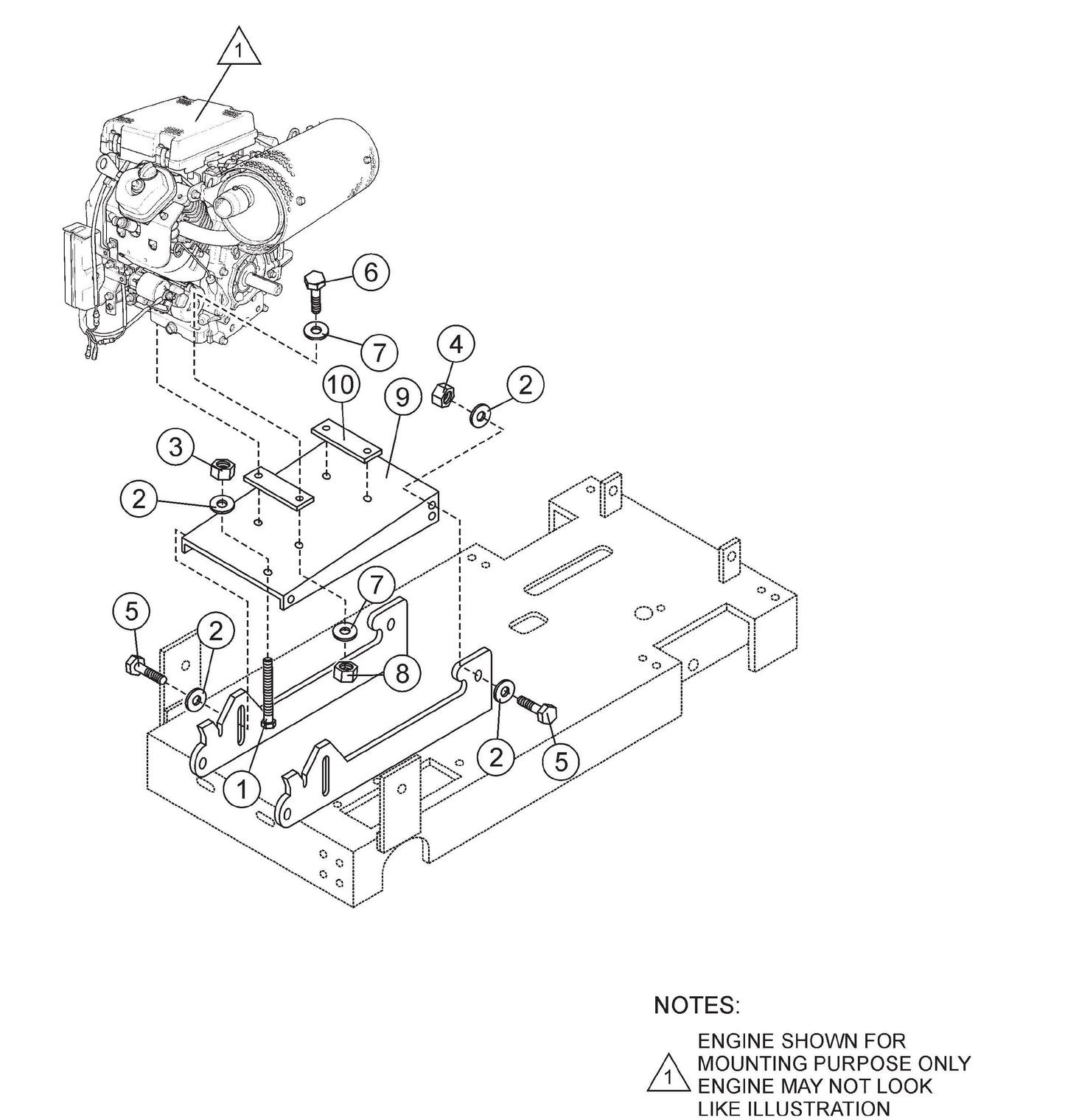 20HP Honda Engine Mount Assembly Parts For SP2 CE13H20 SCE13H20 SCE20H20 By Multiquip