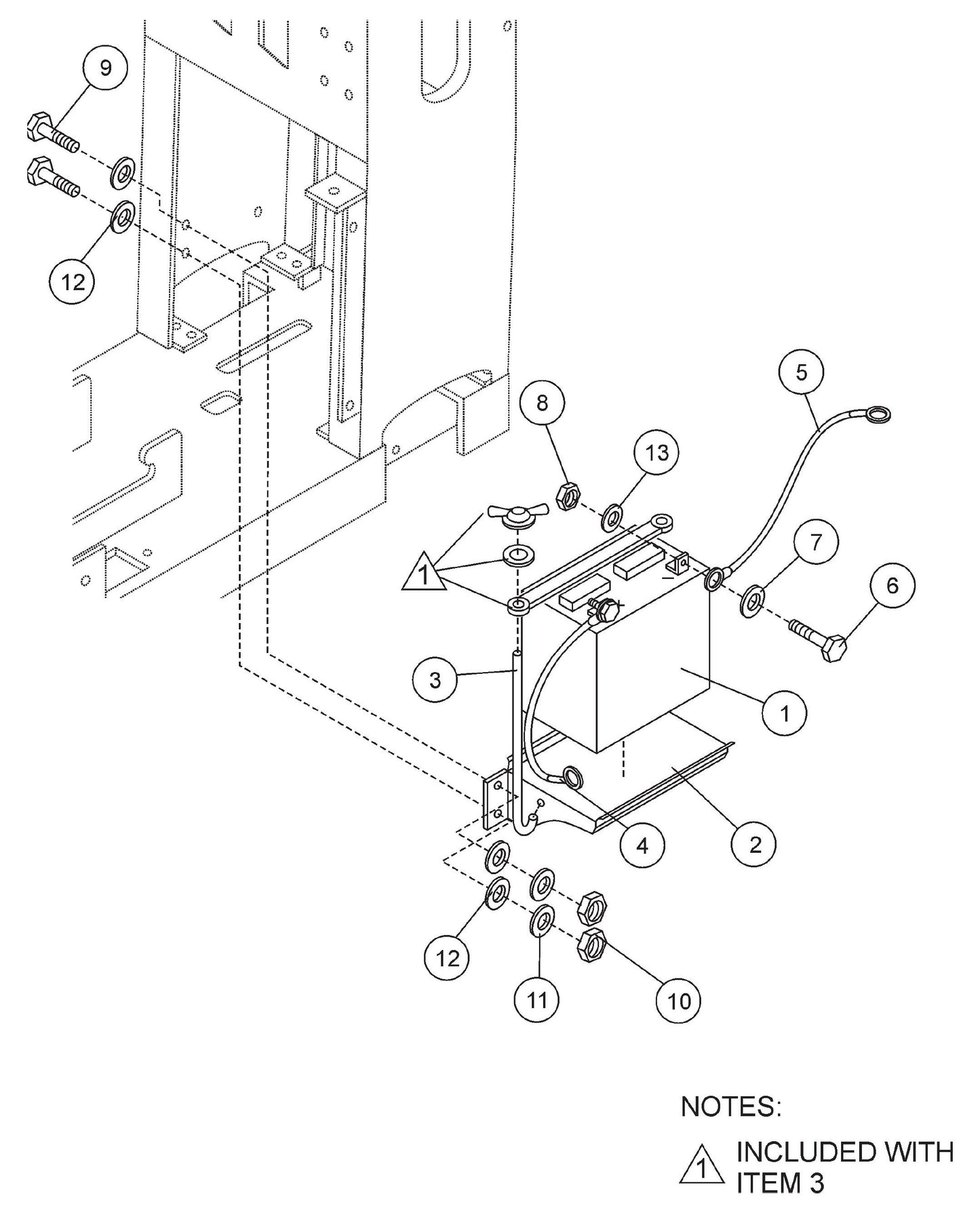 Saw-Battery Assembly Parts For SP2 CE13H20 SCE13H20 SCE20H20 By Multiquip