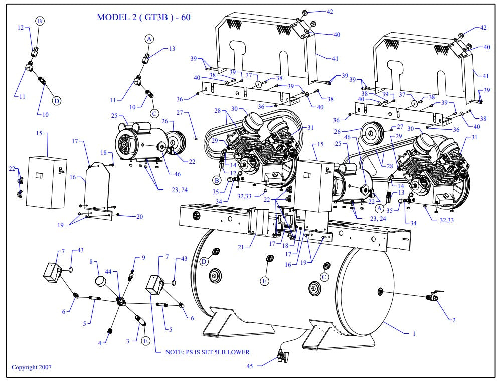 2GT3B-60-SSC Single & Three Phase Assembly Parts By Jenny