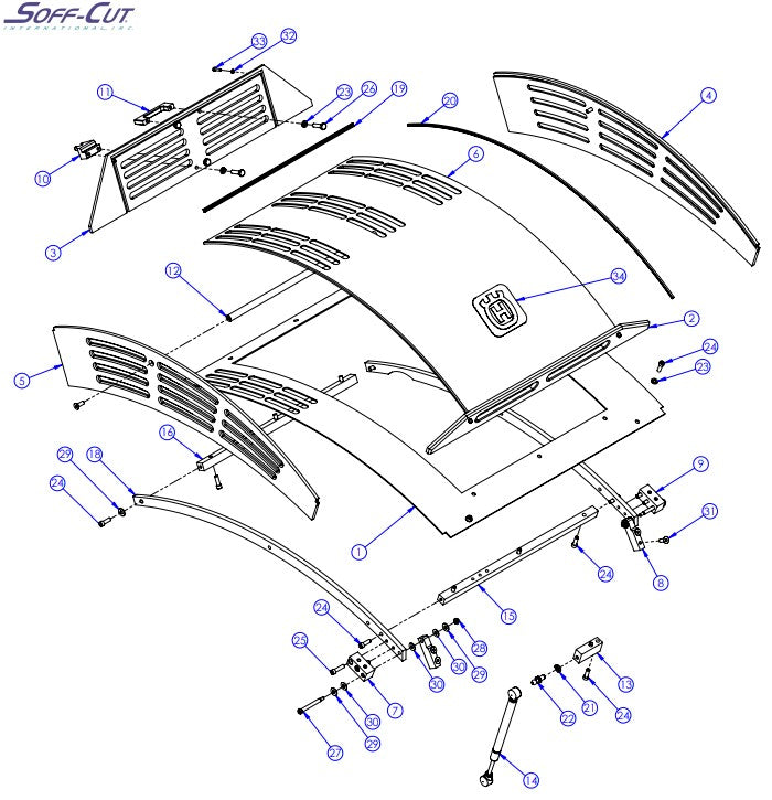 Hood Assembly parts-GX4200 By Husqvarna