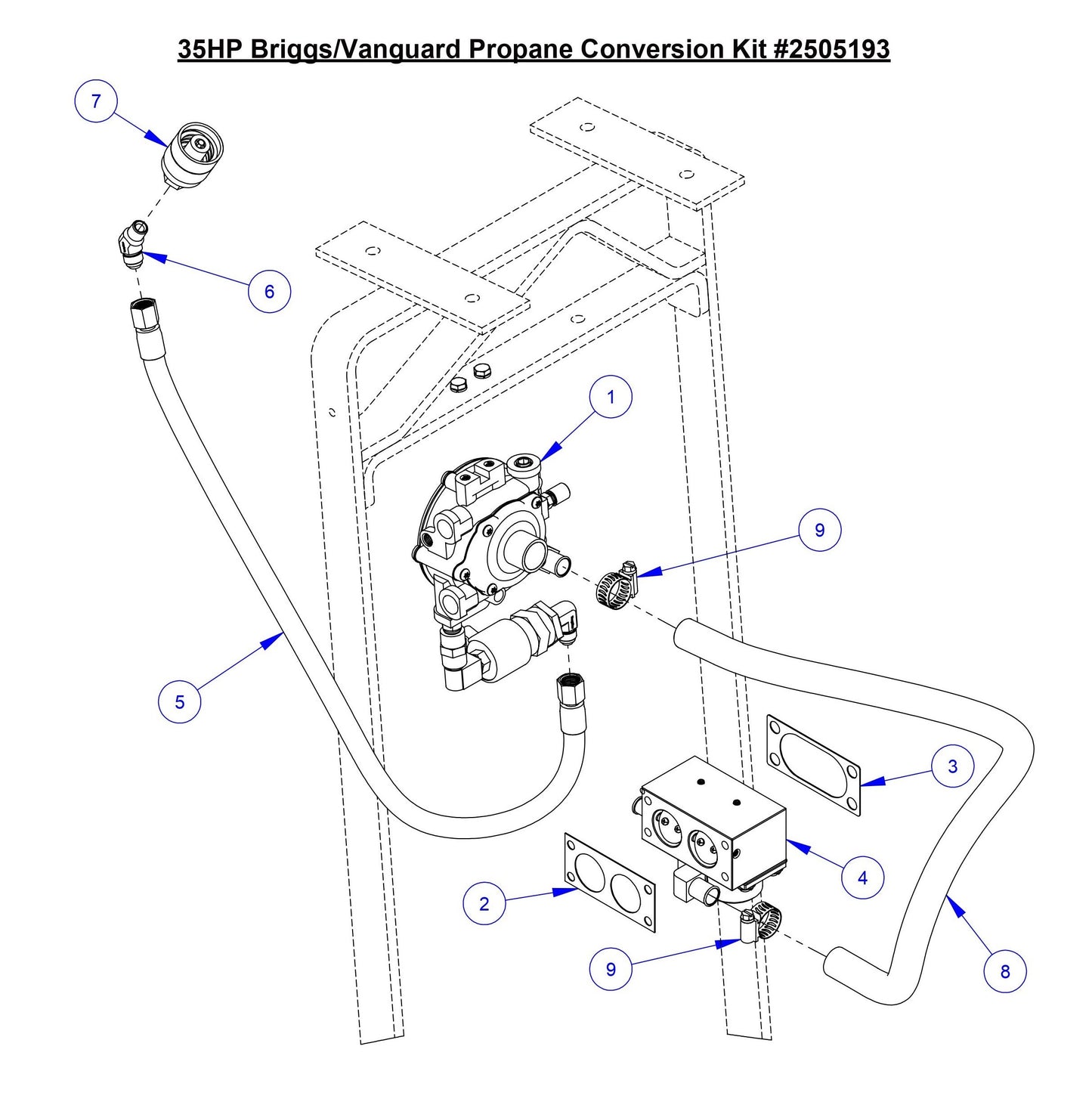 CC3535JBVP 35HP Briggs Vanguard Propane Conversion Kit