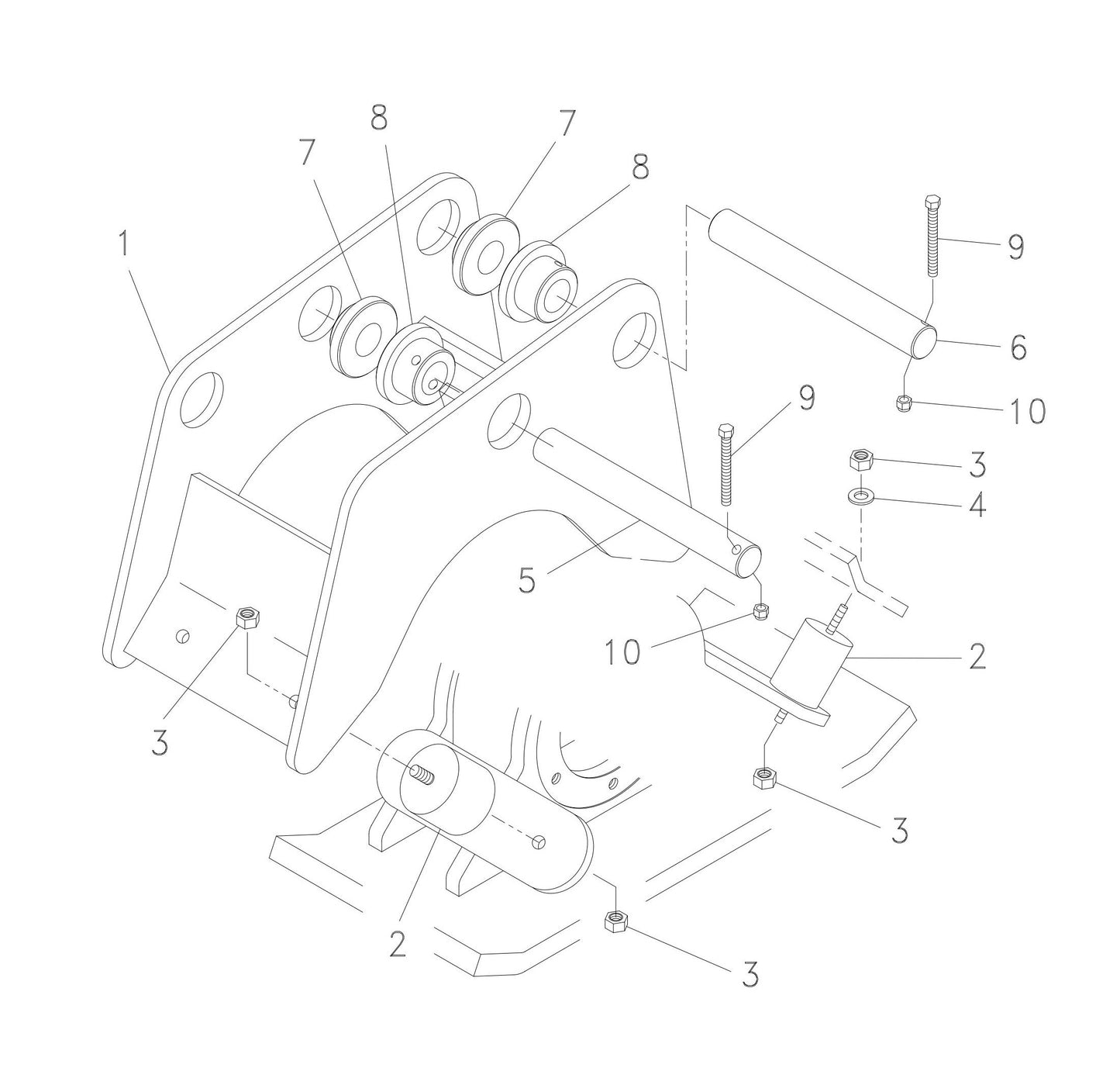 HP 35 (Serial Number 350750 and Up) Hanger Bracket and Mounting Assembly Parts