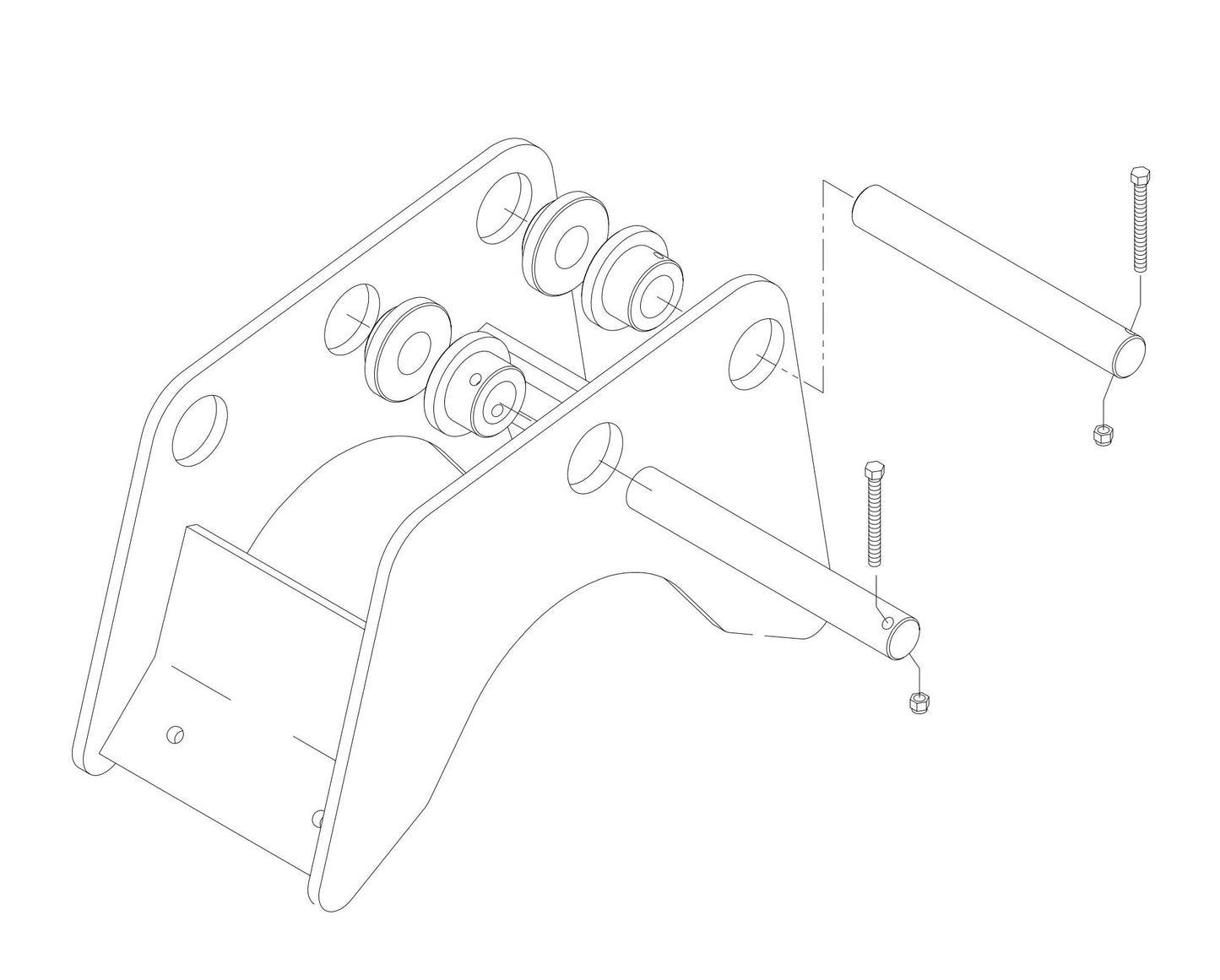 HP 35 (Serial Number 350400 - 350485) Mounting Pin Kit Assembly Parts