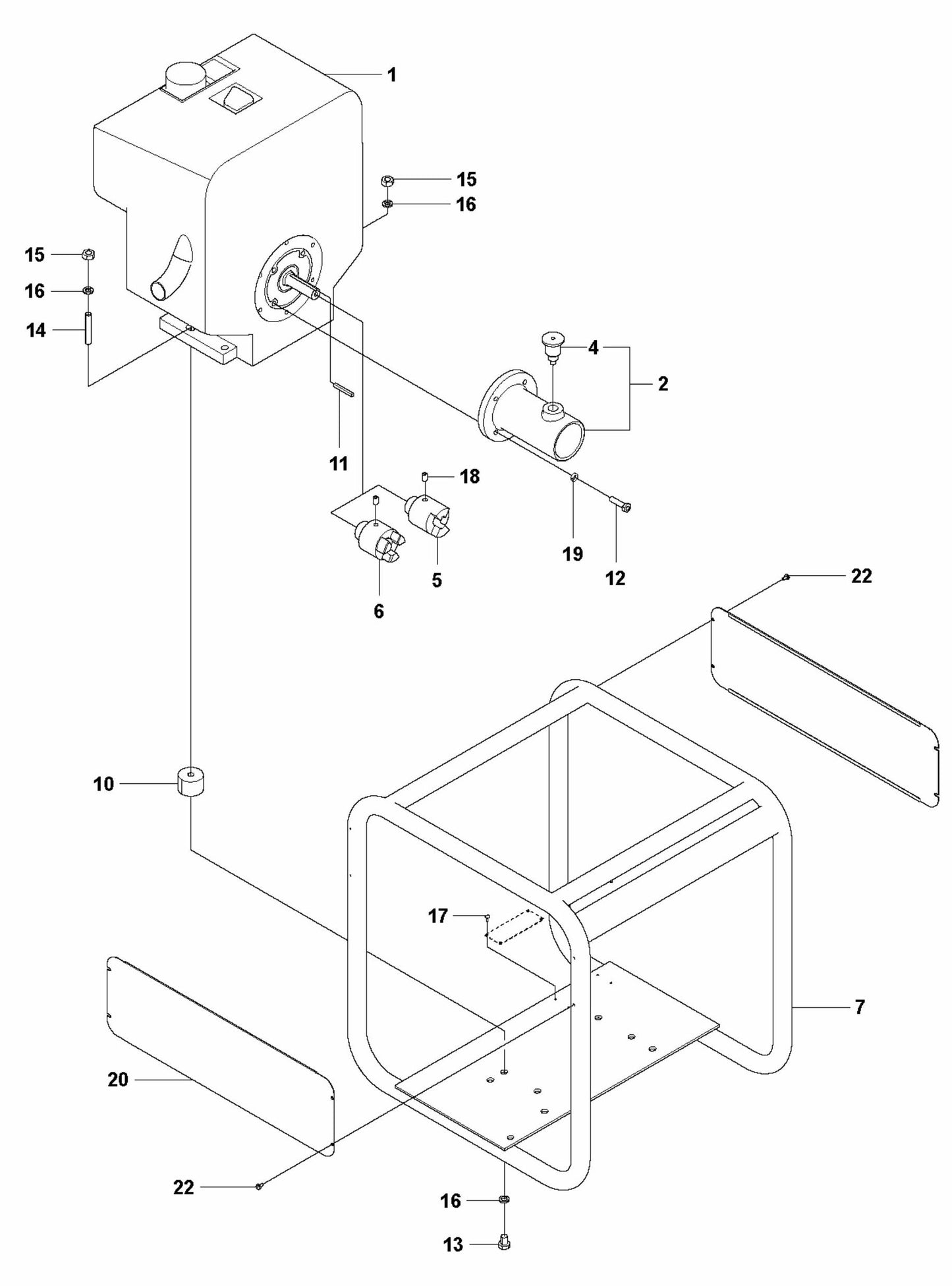 AMD 3000 Drive Unit Assembly Parts By Husqvarna