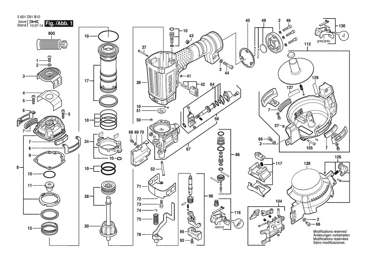 RN175 Bosch Coil Roofing Nailer Bosch Nailer Diagram