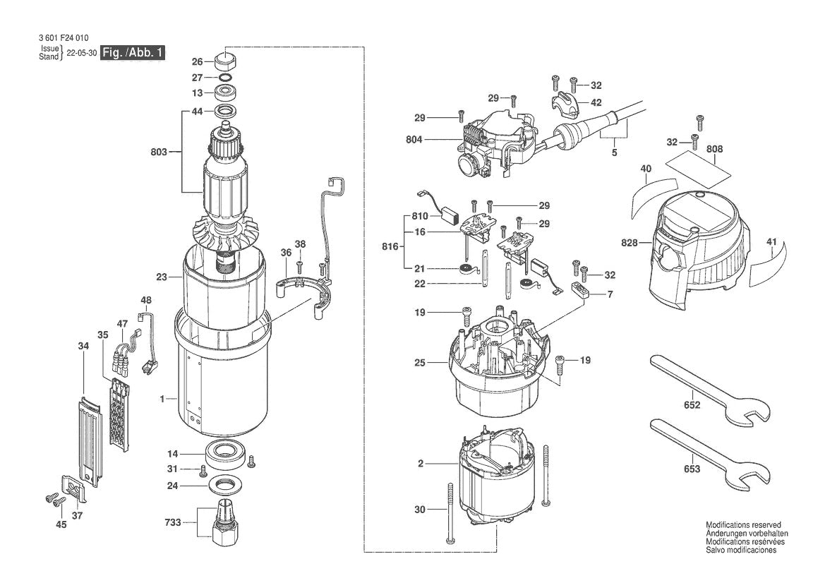 3601F24010 Bosch Router Parts Diagram