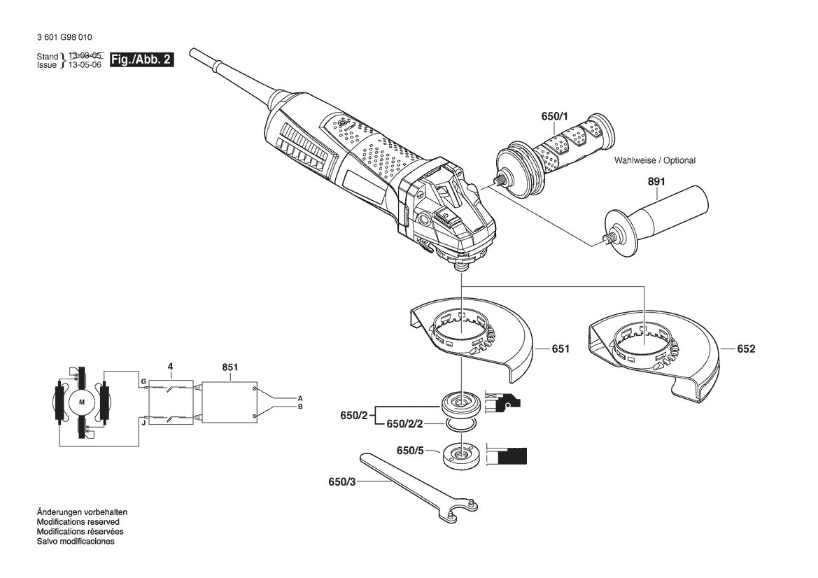 AG60-125 Bosch 6_ High-Performance Angle Grinder Bosch Grinder Parts Diagram