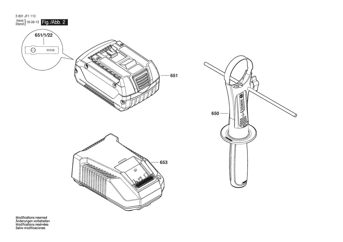 3601JF1110 Bosch Cordless Drill Parts Diagram