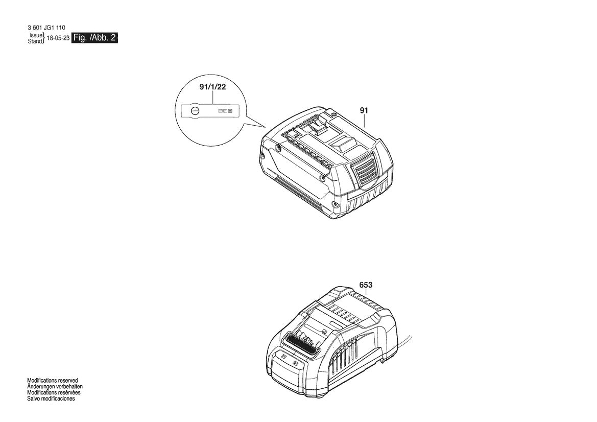 3601JG1110 Bosch Cordless Drill Parts Diagram