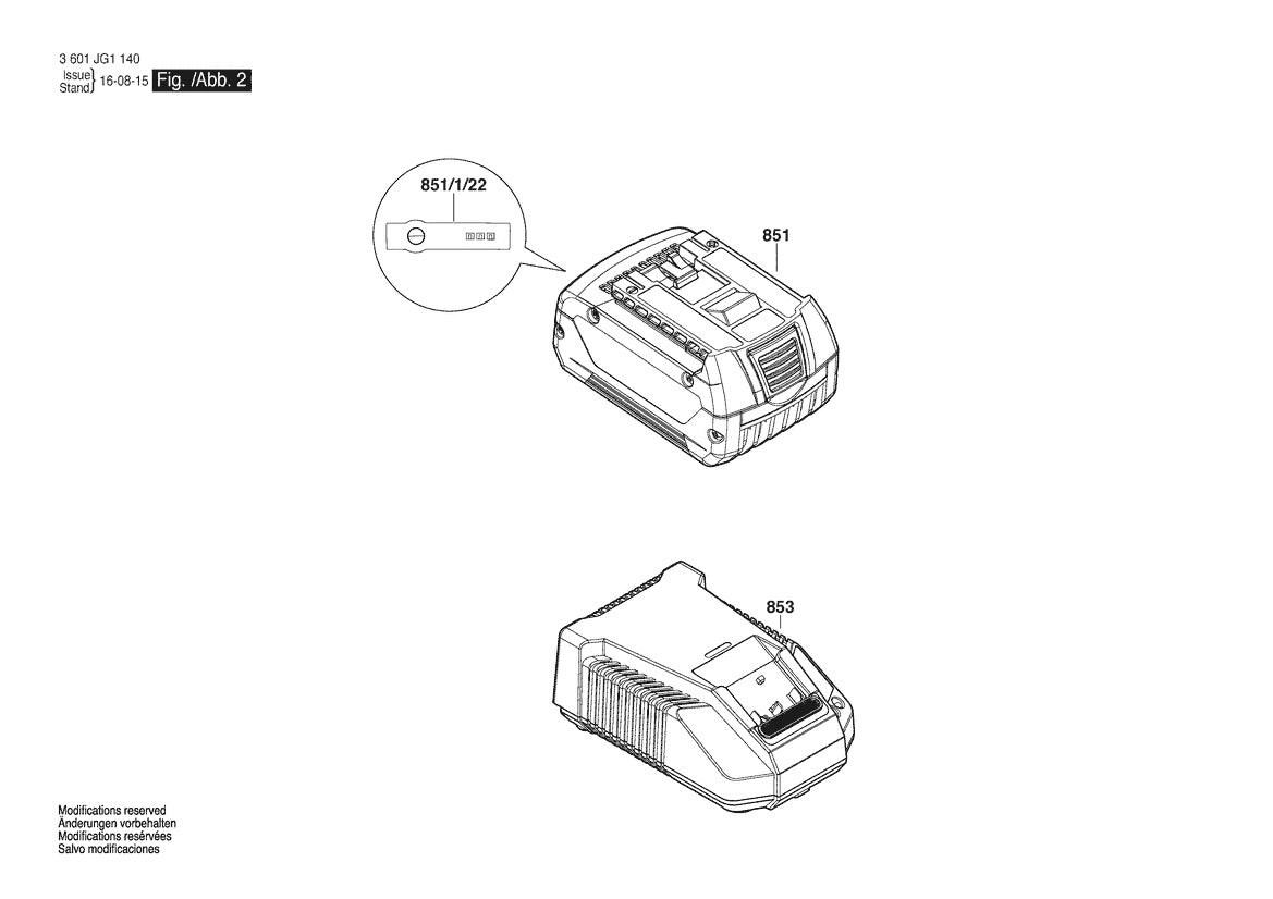 3601JG1151 Bosch Cordless Drill Parts Diagram