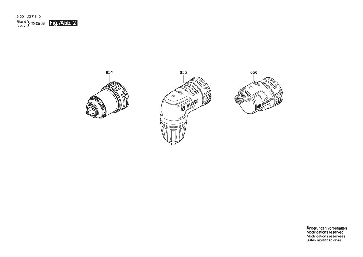 3601JG7110 Bosch Cordless Drill Parts Diagram