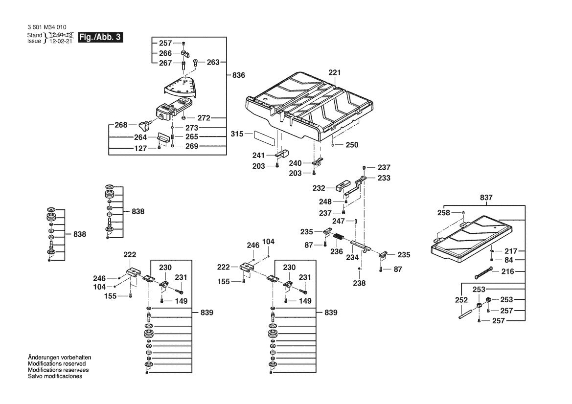 TC10 Bosch 10_ Wet Tile and Stone Saw Bosch Saw Parts Diagram