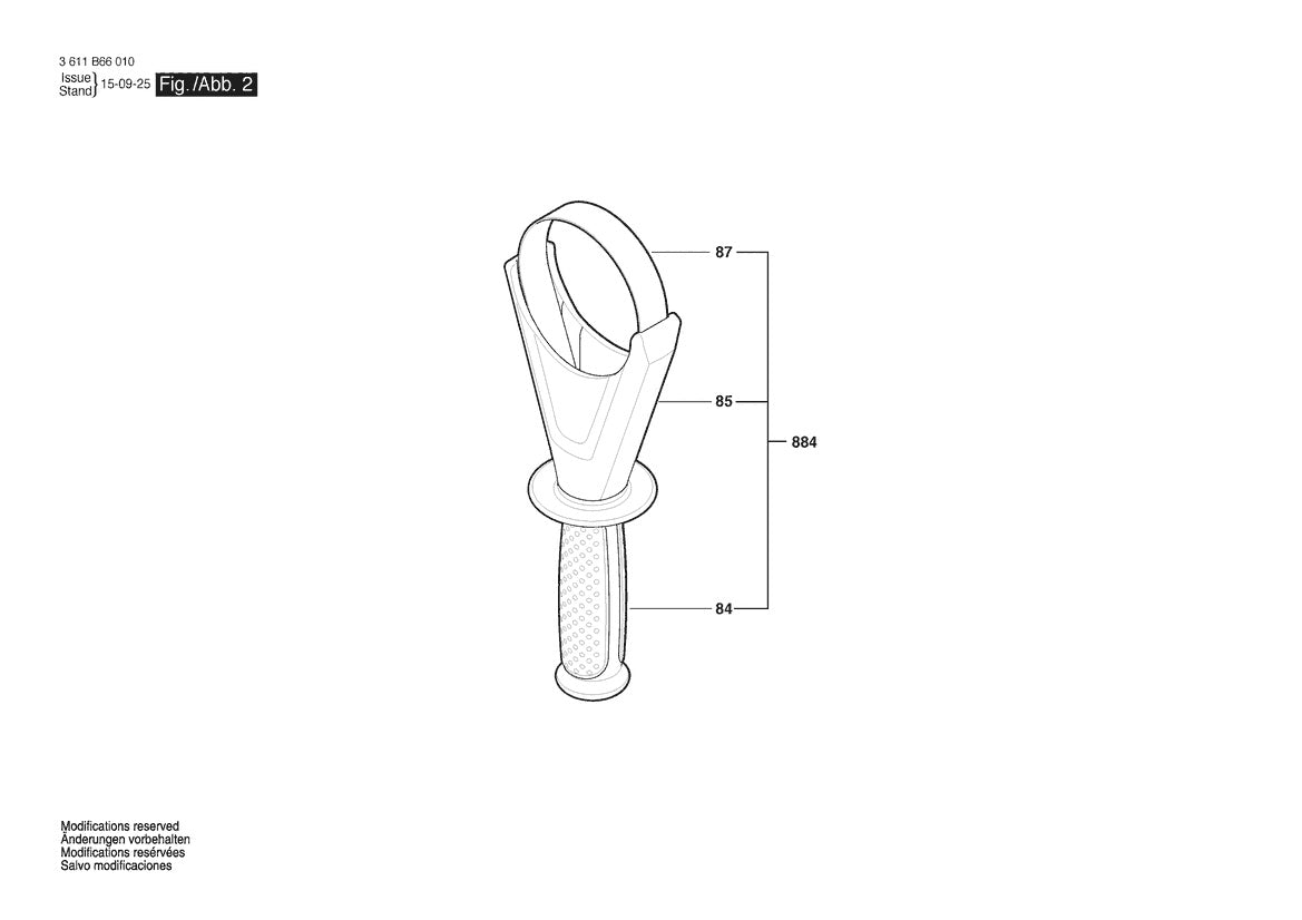 3611B66010 Bosch Rotary Hammer Parts Diagram