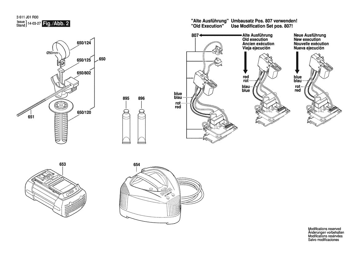 3611J01R00 Bosch Rotary Hammer Parts Diagram