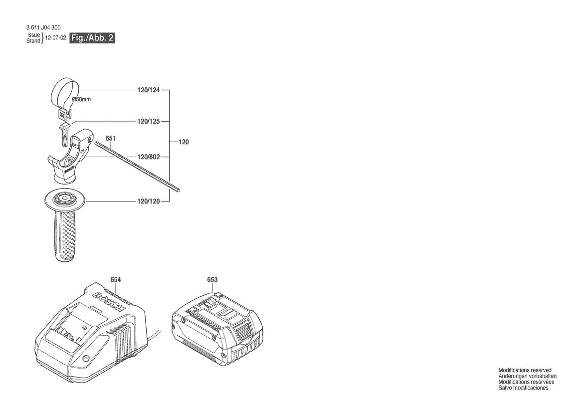 3611J04310 Bosch Cordless Drill Parts Diagram