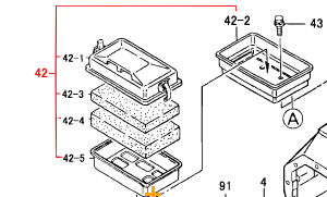 361213800 Air Cleaner Assy for Multiquip Mikasa MT74FAF Jumping Jack Rammer