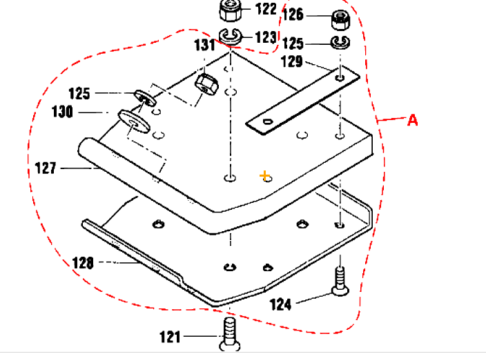 362910150 Foot Assembly 265W M4B for MTX60HD Rammer by Multiquip Mikasa
