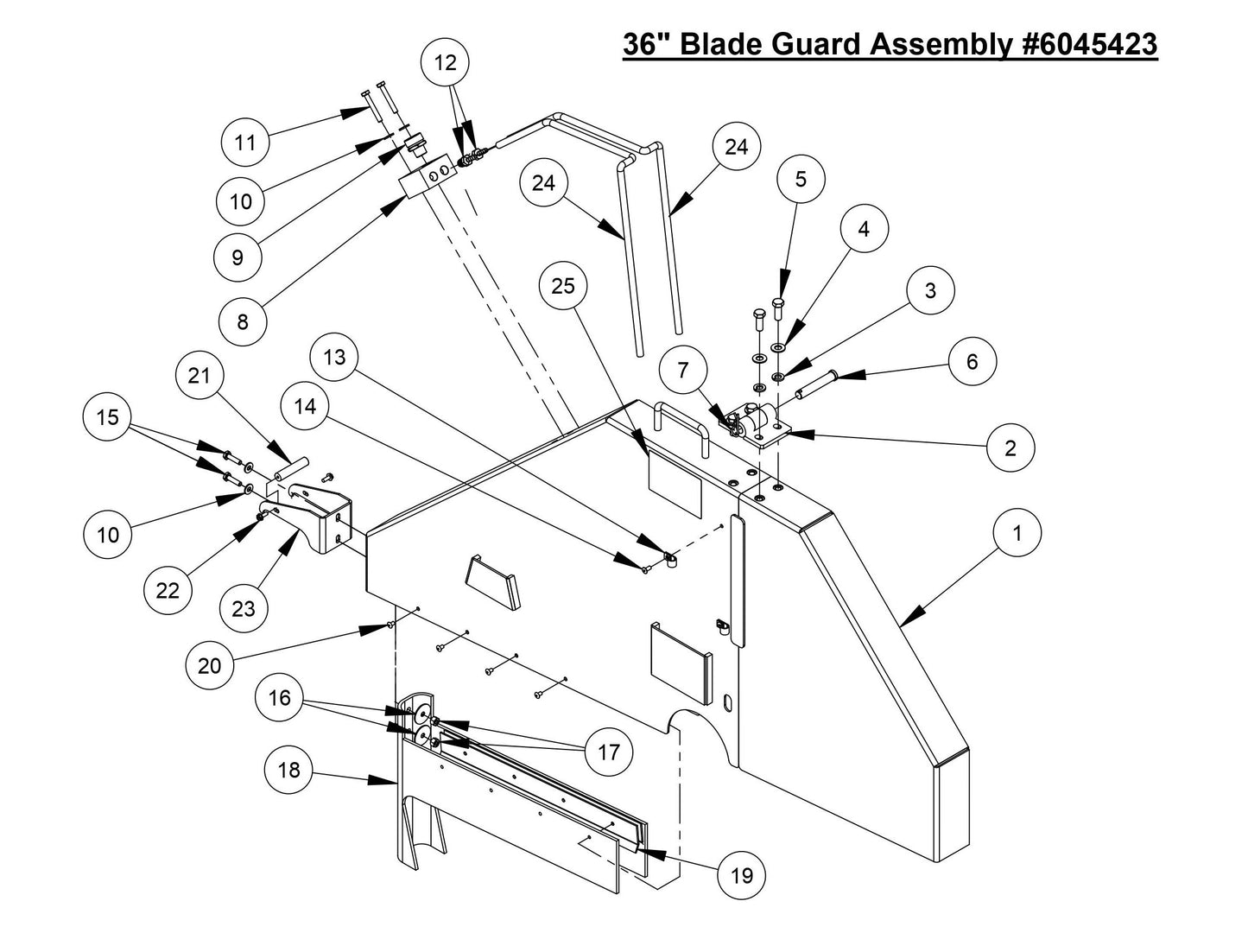 CC4120 /30EXL-3 36'' Blade Guard Assembly