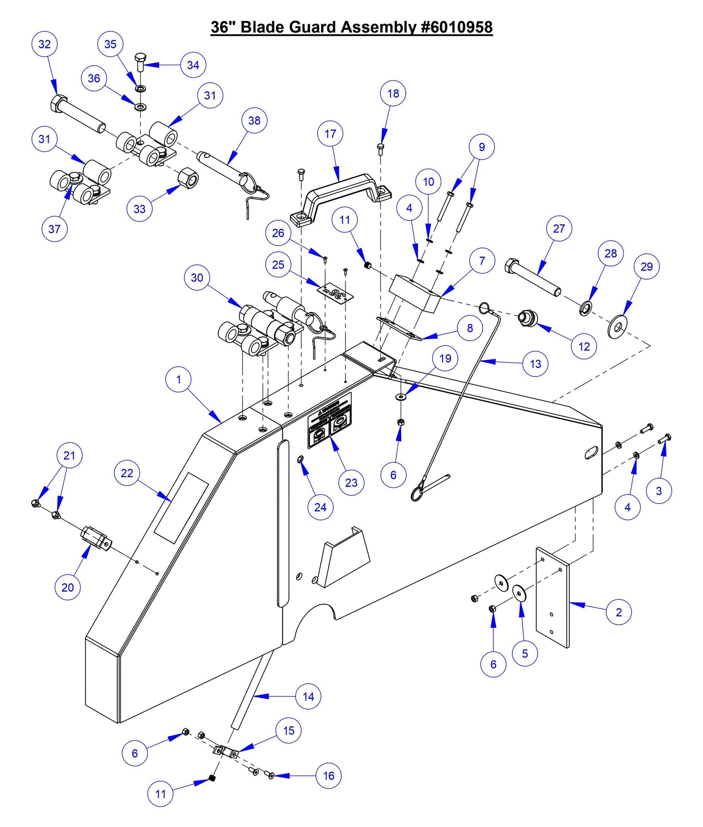 CC5049 36'' Blade Guard Assembly