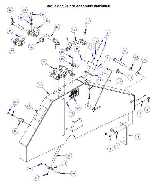 CC5049 36'' Blade Guard Assembly
