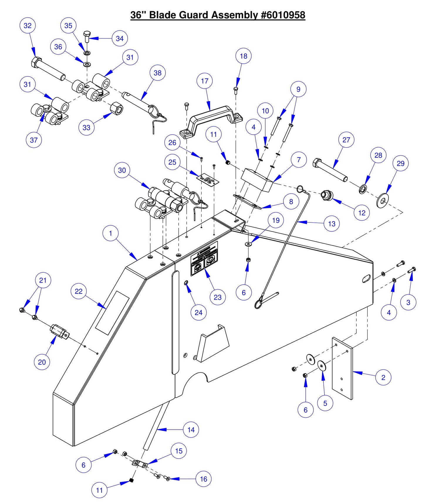 CC7574DK 36" Blade Guard Assembly