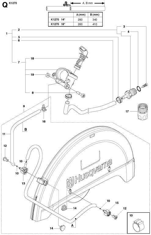 K1270 Water Hose Kit Assembly Parts