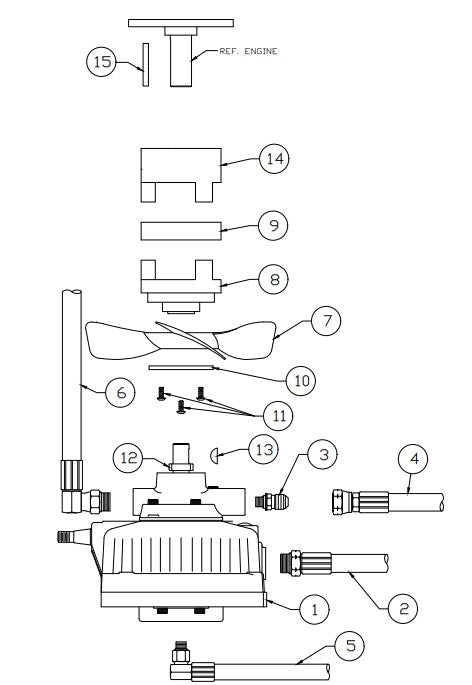AW16-K, AW21-K, AW16-H, AW21-H, AW16-P Hydraulic Motor (AW16 Models) Assembly Parts By Allen Engineering