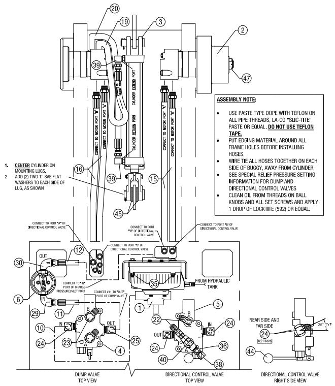 AW16-H & AW21-H Hydraulic system Assembly (Honda Engine) Parts By Allen Engineering