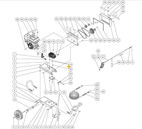 CBA-3504-1MAS (sn:0-99999999) Frame Assembly Parts by Mi-T-M